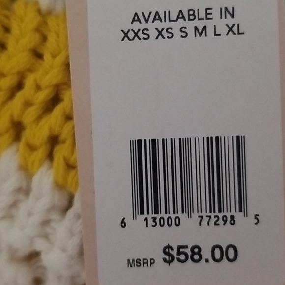 BCBGeneration Crochet Tank Medium NWT Striped - Picture 10 of 10